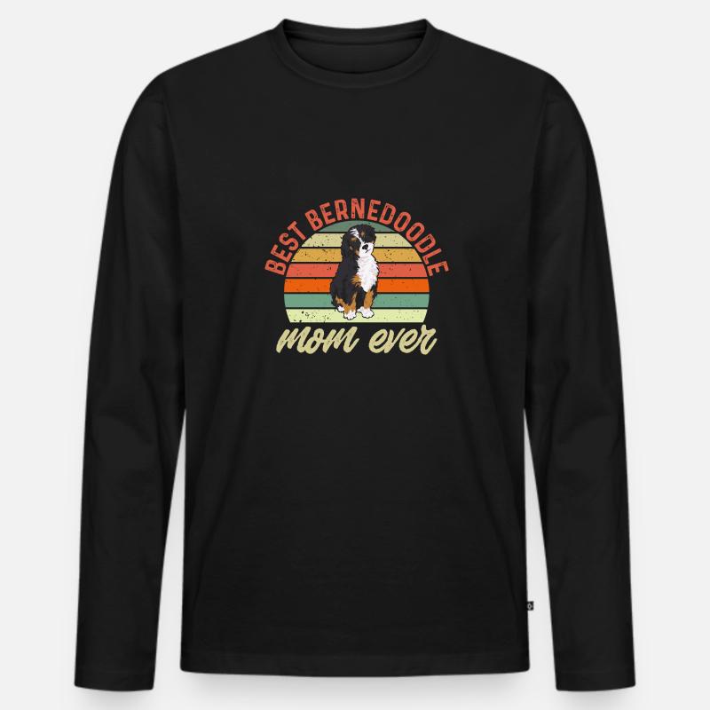 Bernedoodle Hund - Männer Premium Bio Langarmshirt - Schwarz