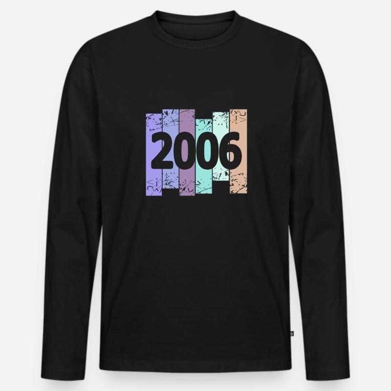 Grufti 2006 - Männer Premium Bio Langarmshirt - Schwarz