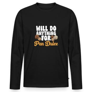 Concha Hispanic Mexikanisch Pan Dulce - Männer Premium Bio Langarmshirt - Schwarz - Vorne - Nico (187cm)