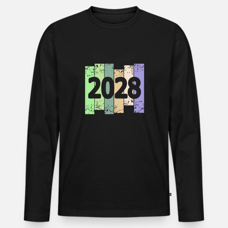 Kunstwerk 2028 - Männer Premium Bio Langarmshirt - Schwarz