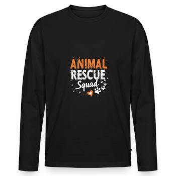 Tierfreund Haustier Rettung Dienst - Männer Premium Bio Langarmshirt - Schwarz - Vorne - Nico (187cm)