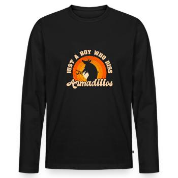 Cadeau de tatou Dicton drôle - T-shirt manches longues Premium bio Homme - noir - Devant - Nico (187cm)