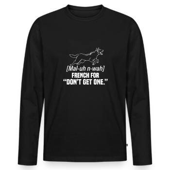 Malinois Belgian Shepherd Mechelaar Dog - Men's Premium Organic Long Sleeve Shirt - black - Front - Nico (187cm)