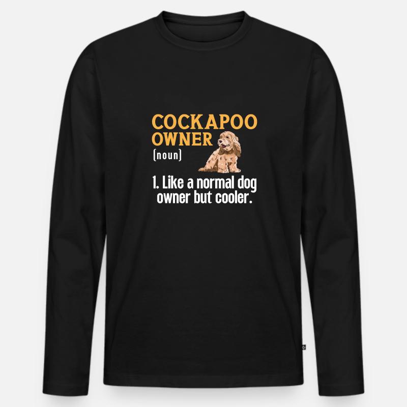 Cockapoo Hund - Männer Premium Bio Langarmshirt - Schwarz