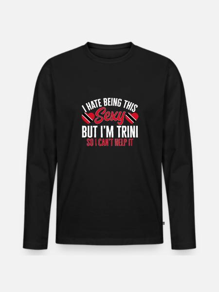 Trinidad and Tobago flag - Men's Premium Organic Long Sleeve Shirt - black