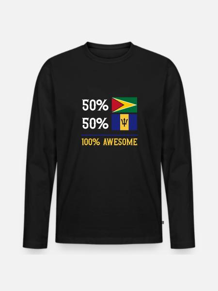 Barbados flag Barbadian bayan - Men's Premium Organic Long Sleeve Shirt - black