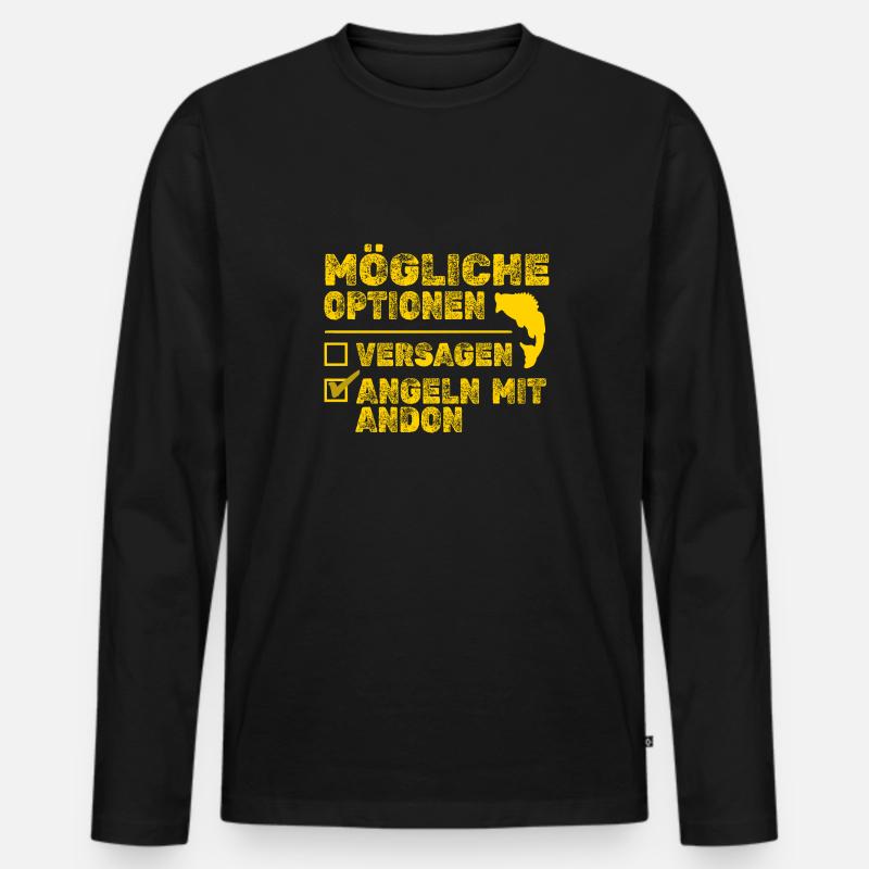 Andon als Andon - Männer Premium Bio Langarmshirt - Schwarz
