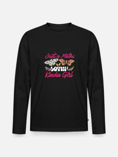 Moths Insect Collector Entomologist - Men's Premium Organic Long Sleeve Shirt - black