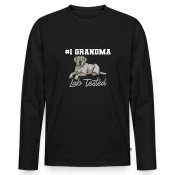 Silver Labrador Retriever Silver Lab - T-shirt manches longues Premium bio Homme - noir - Devant - Nico (187cm)