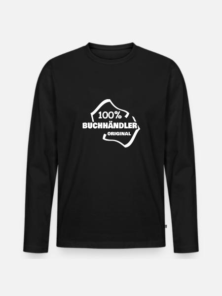 Libraire - T-shirt manches longues Premium bio Homme - noir