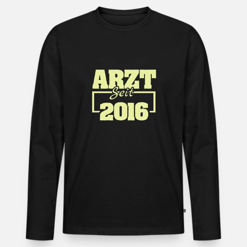 2016 - Männer Premium Bio Langarmshirt - Schwarz