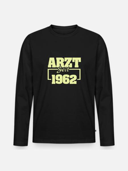 1962 - Männer Premium Bio Langarmshirt - Schwarz