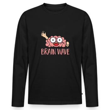 Neurologie, Infirmière, Cerveau, Neurologue - T-shirt manches longues Premium bio Homme - noir - Devant - Nico (187cm)