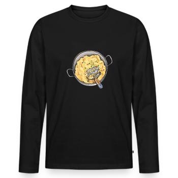 Mashed potatoes Mashed potatoes - Men's Premium Organic Long Sleeve Shirt - black - Front - Nico (187cm)