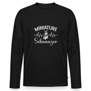 Schnauzer nain Chien Schnauzer - T-shirt manches longues Premium bio Homme - noir - Devant - Nico (187cm)