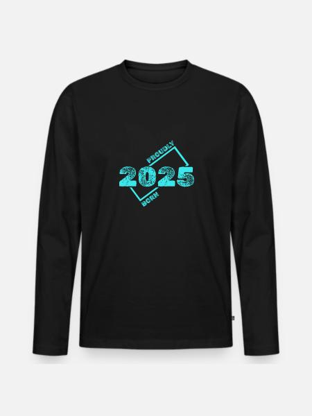 Idée cadeau 2025 - T-shirt manches longues Premium bio Homme - noir