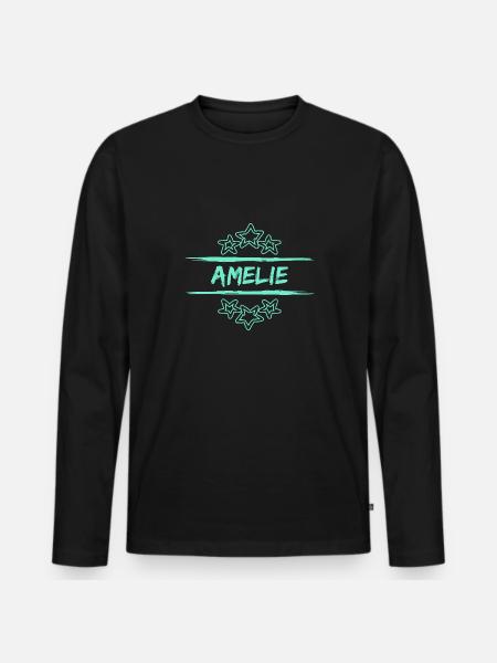 Amelie Amelie - Men's Premium Organic Long Sleeve Shirt - black