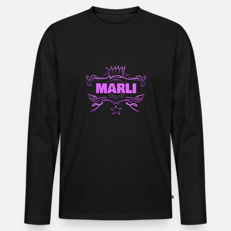 Baby Marli - Männer Premium Bio Langarmshirt - Schwarz