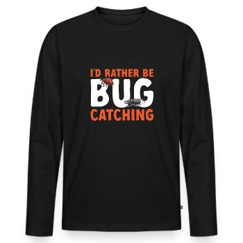 Insect collectors, insects, beetle lovers, entomologists - Men's Premium Organic Long Sleeve Shirt - black - Front - Nico (187cm)
