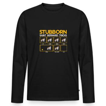 St. Bernard St. Bernard Dog Dog - Men's Premium Organic Long Sleeve Shirt - black - Front - Nico (187cm)