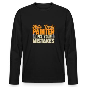 Body Painter Car Painter Painter - T-shirt manches longues Premium bio Homme - noir - Devant - Nico (187cm)