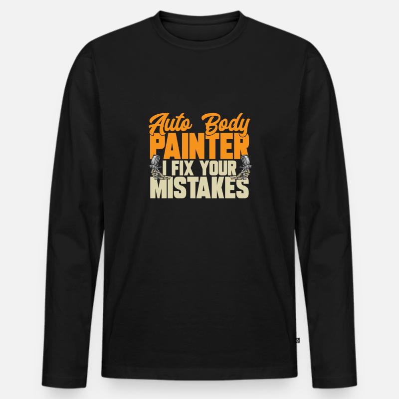 Body Painter Car Painter Painter - Men's Premium Organic Long Sleeve Shirt - black