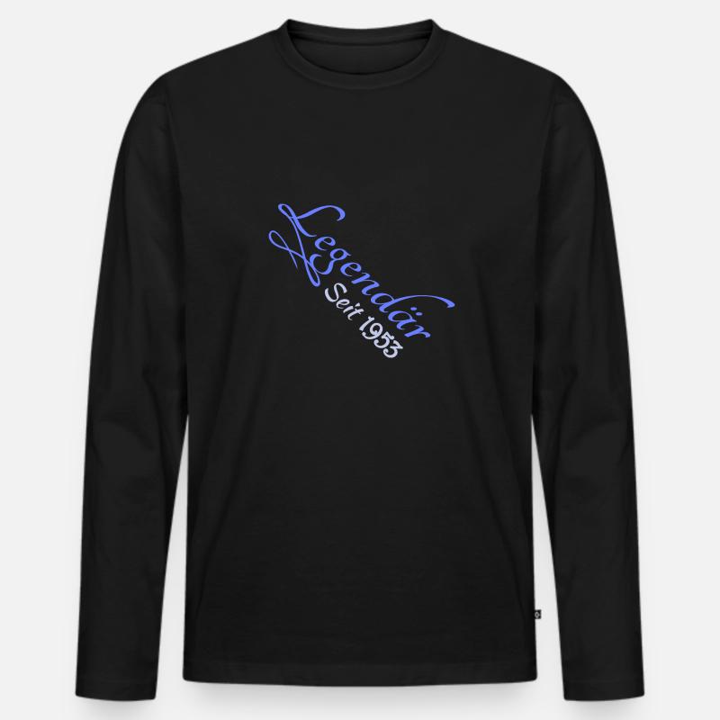 Jahr 1953 - Männer Premium Bio Langarmshirt - Schwarz
