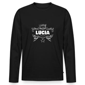 Baby Lucia - Men's Premium Organic Long Sleeve Shirt - black - Front - Nico (187cm)