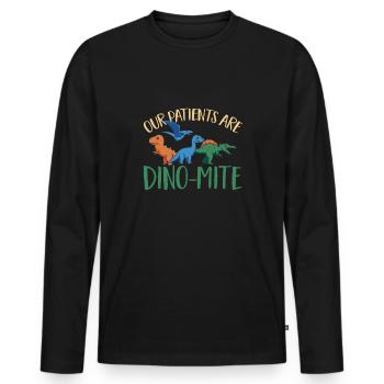 Physiotherapie Kinderphysiotherapeutin - Männer Premium Bio Langarmshirt - Schwarz - Vorne - Nico (187cm)