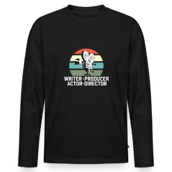 Scénariste Producteur Acteur Réalisateur Réalisateur Film - T-shirt manches longues Premium bio Homme - noir - Devant - Nico (187cm)