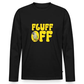 Molina Parakeet Parrot Bird Parakeet - Men's Premium Organic Long Sleeve Shirt - black - Front - Nico (187cm)