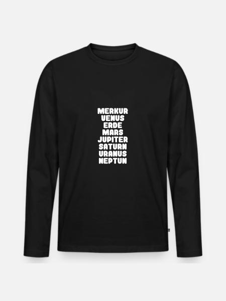 les planètes - T-shirt manches longues Premium bio Homme - noir