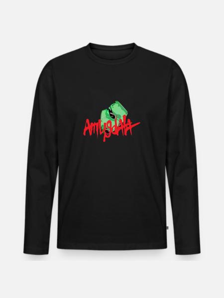 Amygdala 2 - Männer Premium Bio Langarmshirt - Schwarz