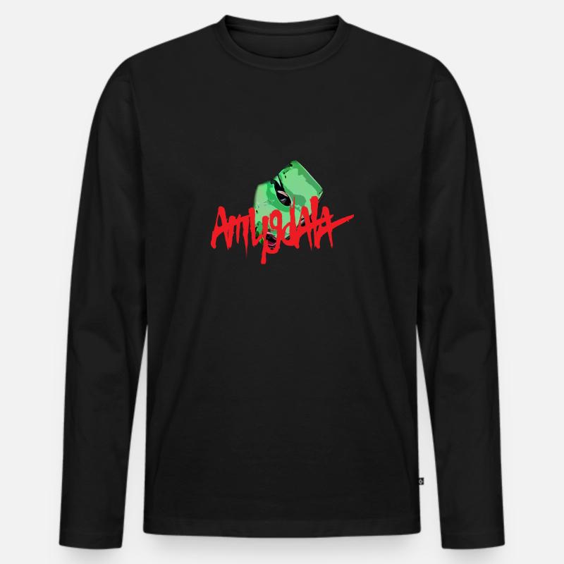 Amygdala 2 - Männer Premium Bio Langarmshirt - Schwarz