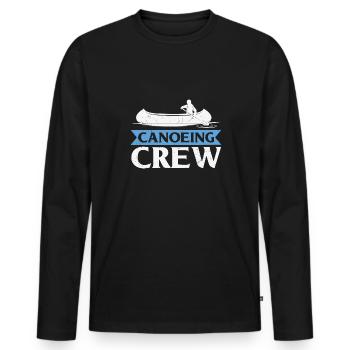 Canoeing Crew Group Funny Outdoor - Men's Premium Organic Long Sleeve Shirt - black - Front - Nico (187cm)