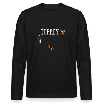 Thanksgiving Turkey - Männer Premium Bio Langarmshirt - Schwarz - Vorne - Nico (187cm)