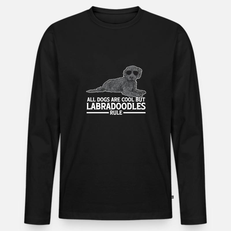 Labradoodle Hund - Männer Premium Bio Langarmshirt - Schwarz