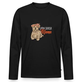 Cairn Terrier Hund - Männer Premium Bio Langarmshirt - Schwarz - Vorne - Nico (187cm)