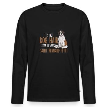 St. Bernard St. Bernard Dog Dog - Men's Premium Organic Long Sleeve Shirt - black - Front - Nico (187cm)