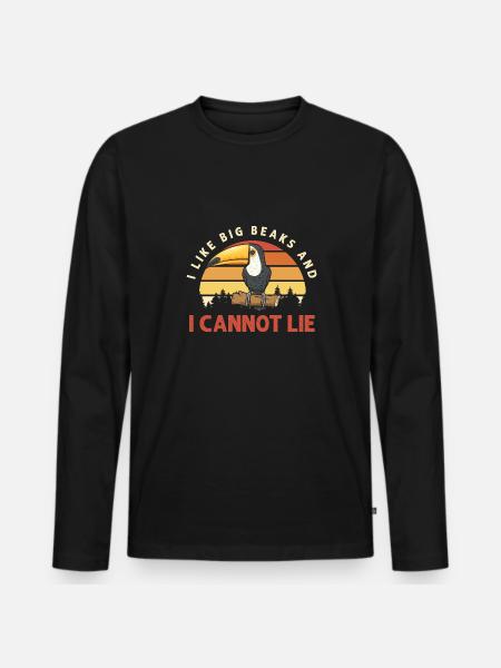 Toucan Bird Rainforest - Men's Premium Organic Long Sleeve Shirt - black