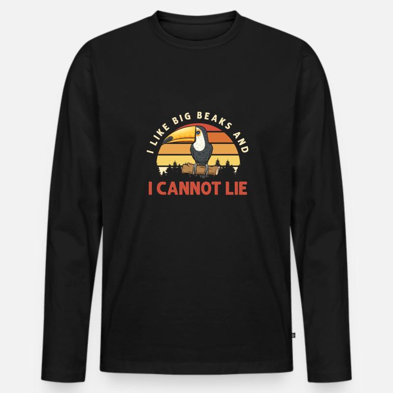 Tukan Vogel Regenwald - Männer Premium Bio Langarmshirt - Schwarz