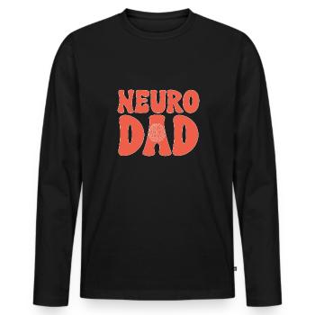 Neurologie, Infirmière, Cerveau, Neurologue - T-shirt manches longues Premium bio Homme - noir - Devant - Nico (187cm)