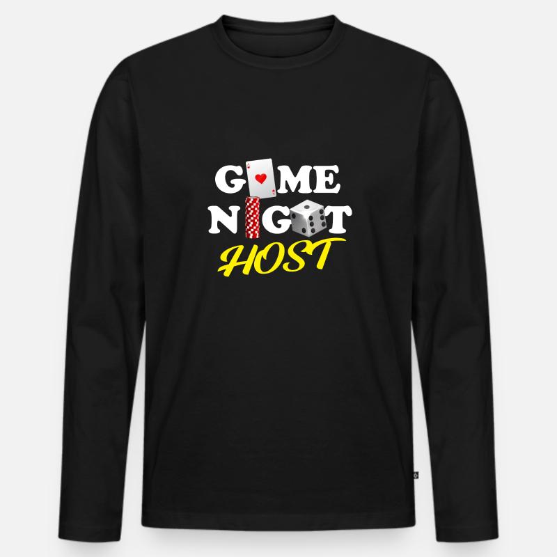 Game night host - Männer Premium Bio Langarmshirt - Schwarz
