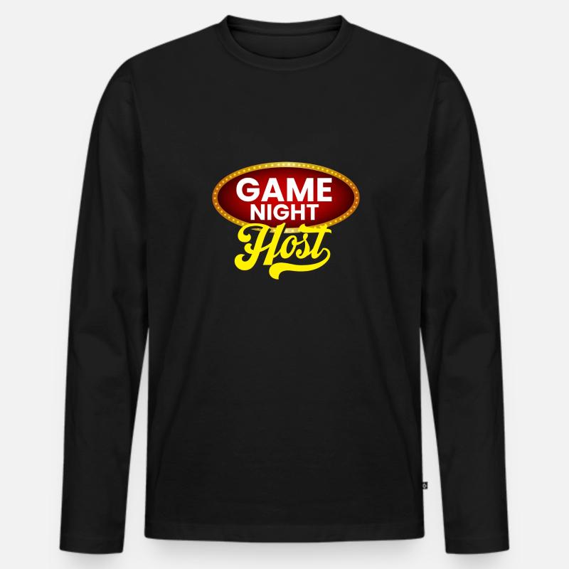 Gamenight Host - Männer Premium Bio Langarmshirt - Schwarz