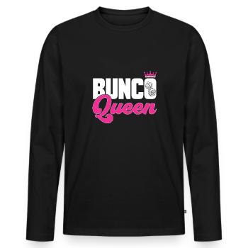 Bunco Dice Game - Men's Premium Organic Long Sleeve Shirt - black - Front - Nico (187cm)