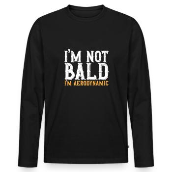 Glatze Kahlköpfigkeit Bart Glatzkopf - Männer Premium Bio Langarmshirt - Schwarz - Vorne - Nico (187cm)