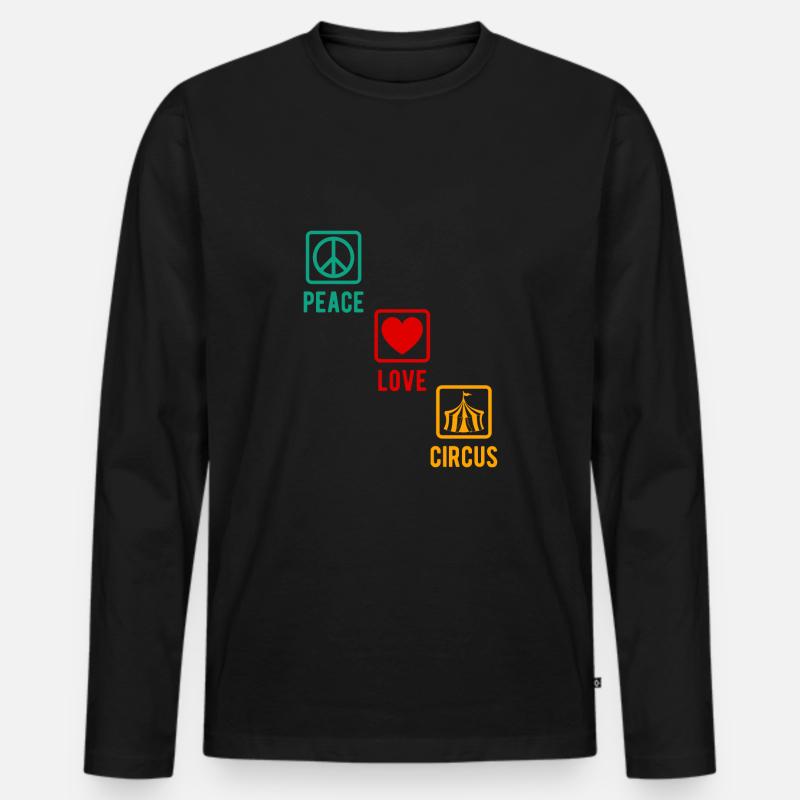 Circus Peace Love Circus Circus Performer Gift - Männer Premium Bio Langarmshirt - Schwarz