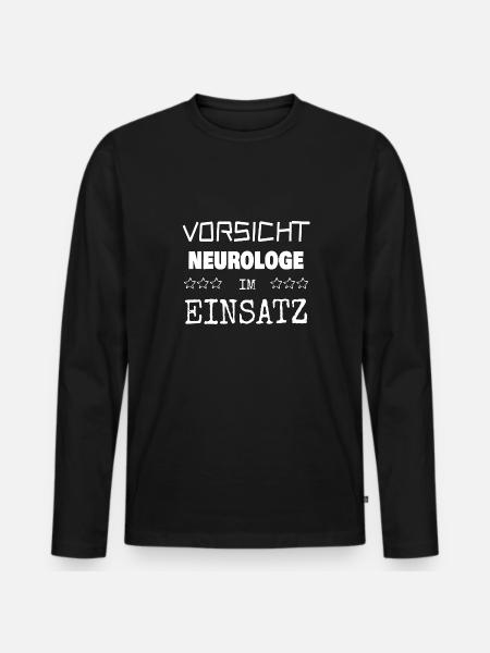 Berufung Neurologe - Männer Premium Bio Langarmshirt - Schwarz
