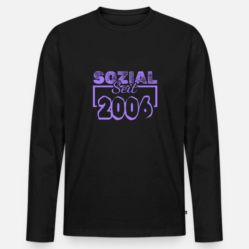 seit 2006 - Männer Premium Bio Langarmshirt - Schwarz