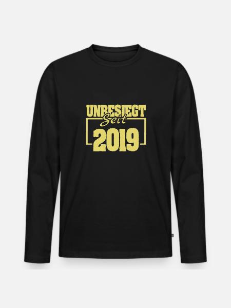 2019 - Männer Premium Bio Langarmshirt - Schwarz